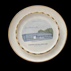 Vintage Huntsville Alabama Ashtray Large 8.5” Guilded Advertising MCM Electric